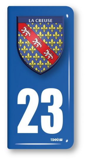 AUTOCOLLANT PLAQUE 23