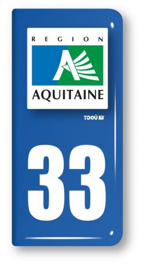 AUTOCOLLANT PLAQUE 33