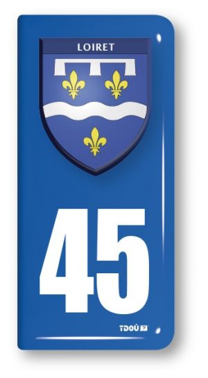 AUTOCOLLANT PLAQUE 45