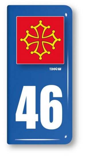 AUTOCOLLANT PLAQUE 46