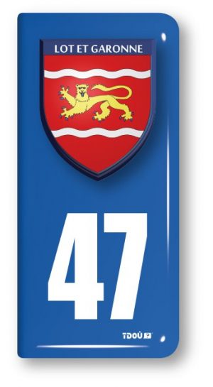 AUTOCOLLANT PLAQUE 47