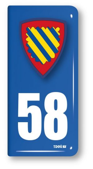 AUTOCOLLANT PLAQUE 58