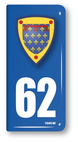 AUTOCOLLANT PLAQUE 62