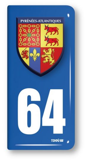 AUTOCOLLANT PLAQUE 64