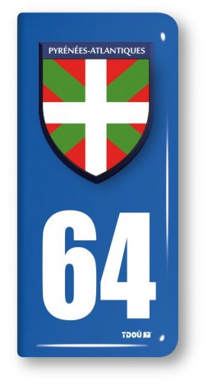 AUTOCOLLANT PLAQUE 64