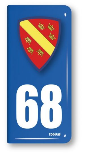 AUTOCOLLANT PLAQUE 68