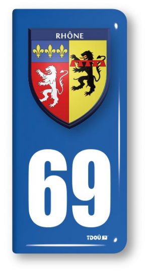 AUTOCOLLANT PLAQUE 69