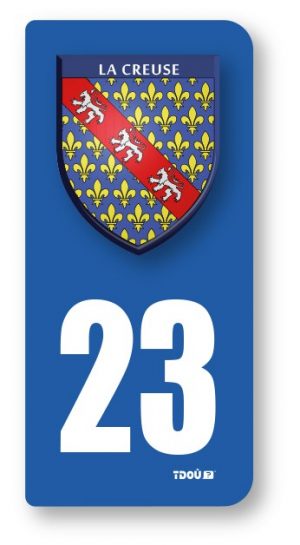 AUTOCOLLANT PLAQUE 23