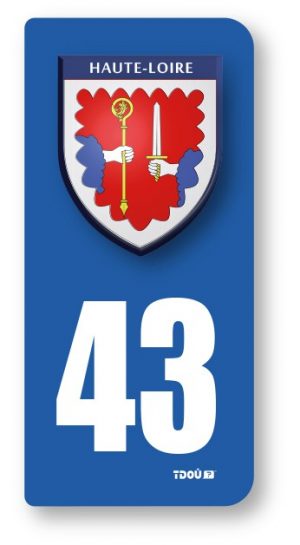 AUTOCOLLANT PLAQUE 43