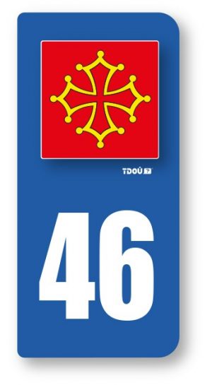 AUTOCOLLANT PLAQUE 46