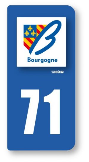 AUTOCOLLANT PLAQUE 71