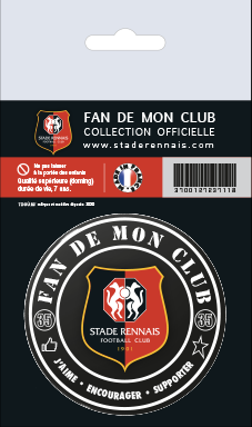 Sticker Fan De Mon Club STADE RENNAIS