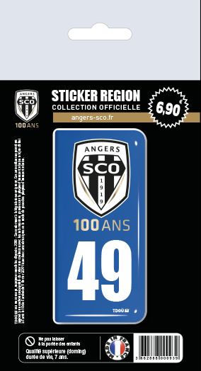 Sticker plaque x1 - SCO ANGERS