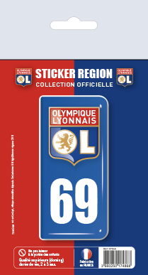 Sticker plaque x1 - OLYMPIQUE LYONNAIS