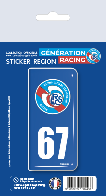 Sticker plaque x1 - RACING CLUB DE STRASBOURG