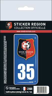 Sticker plaque x1 - STADE RENNAIS