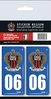 Sticker plaque x2 - OGC NICE