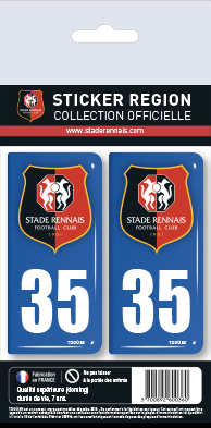 Sticker plaque x2 - STADE RENNAIS