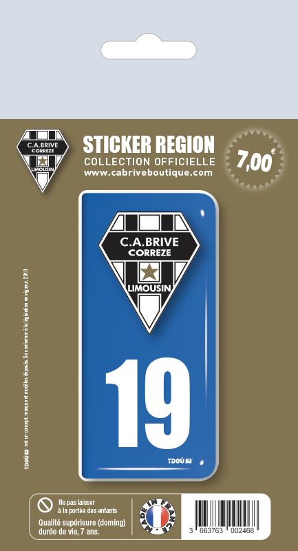 Sticker plaque x1 - CA BRIVE