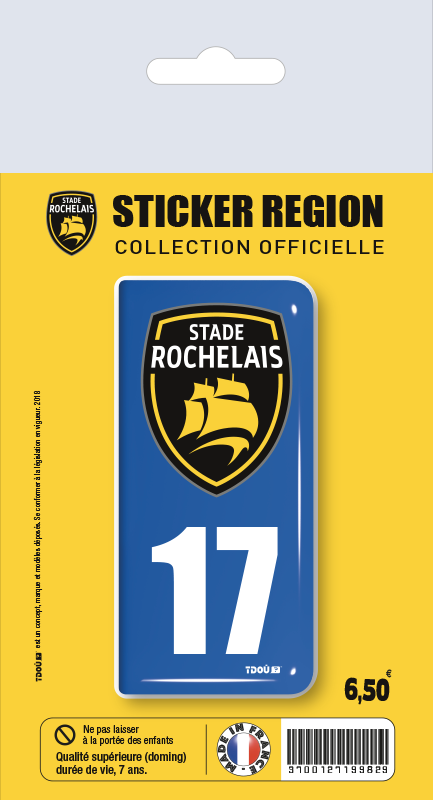 Sticker plaque x1 - STADE ROCHELAIS